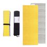 With Molly multipurpose foldable aluminum foam mat  Light and space-saving 14-layer mat 2P Storage size 21.7″ x 5.1″x 5.9″ yellow